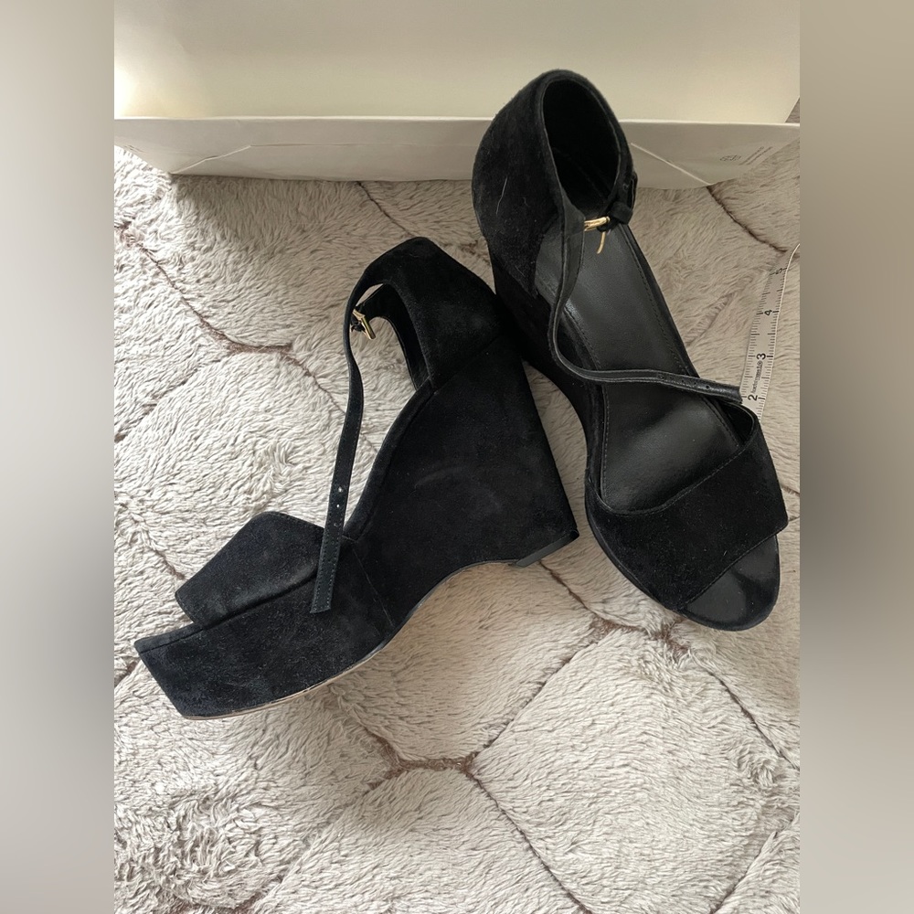 Michael Kors Black Suede platform wedges